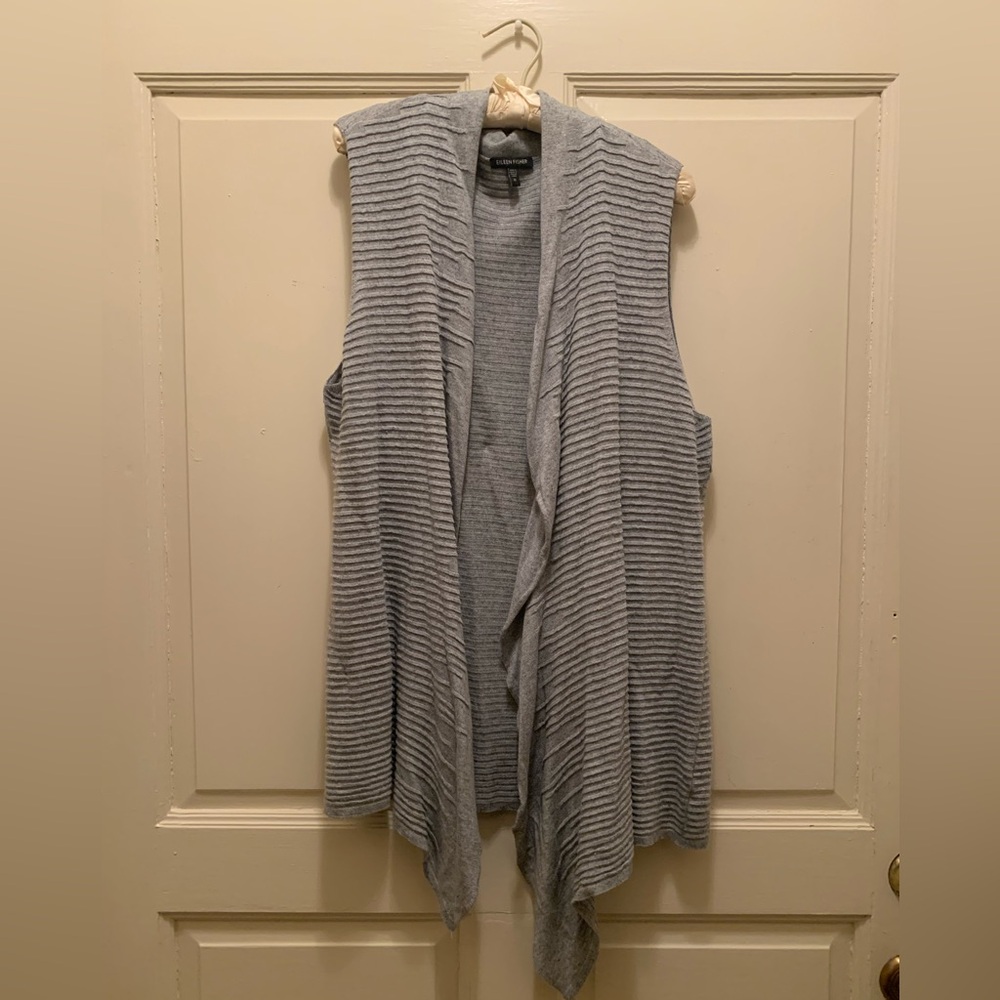 Eileen Fisher Light Gray Knit Top
